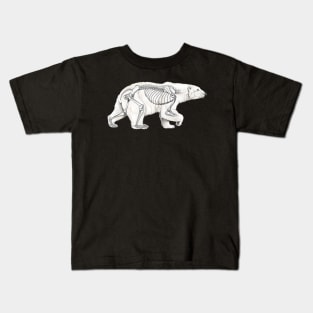 Polar Bear Skeleton Anatomy Kids T-Shirt